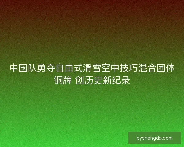 中国队勇夺自由式滑雪空中技巧混合团体铜牌 创历史新纪录